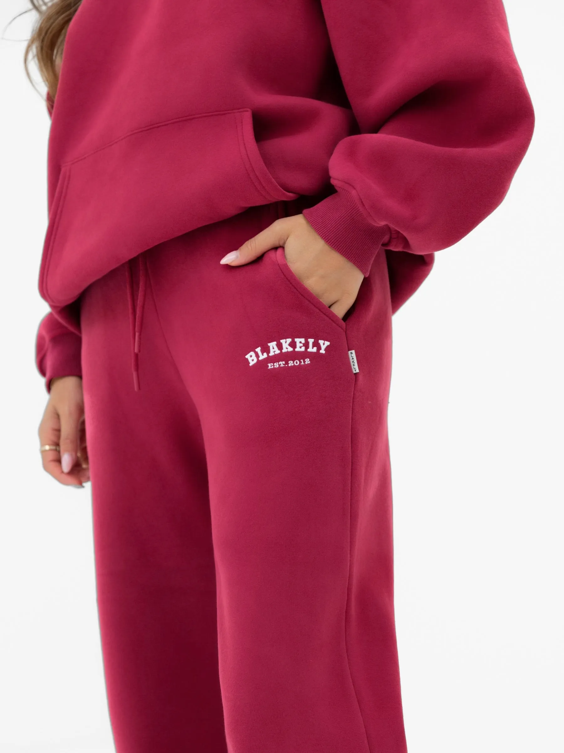 Heritage Wide Leg Sweatpants - Deep Pink sold by Blakely product image thumbnail 4