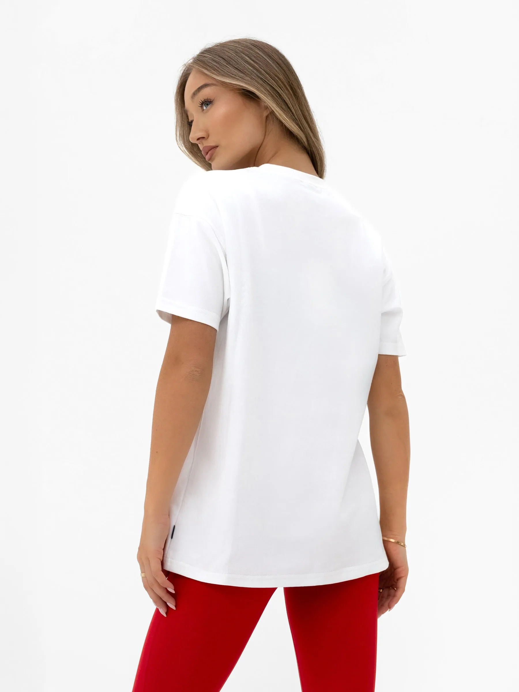 Varsity Oversized T-Shirt - White & Chilli Red sold by Blakely product image thumbnail 5