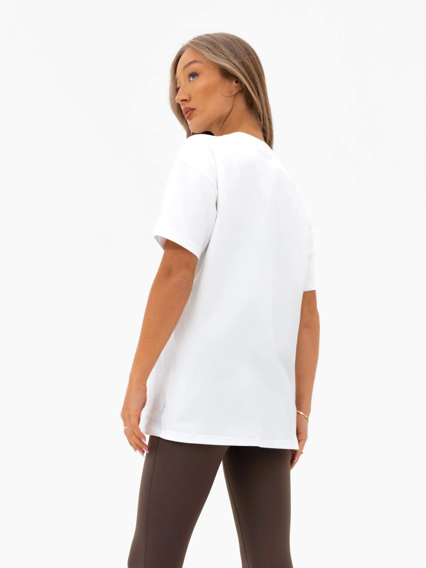 Varsity Oversized T-Shirt - White & Dark Chocolate sold by Blakely product image thumbnail 3
