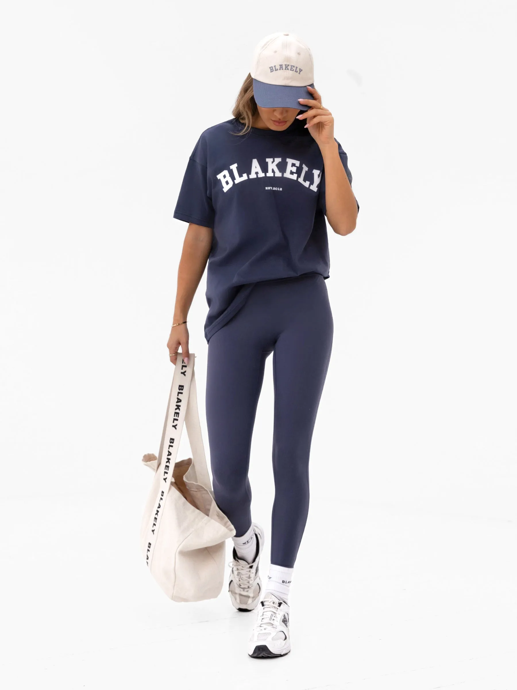 Varsity Oversized T-Shirt - True Navy sold by Blakely product image thumbnail 5