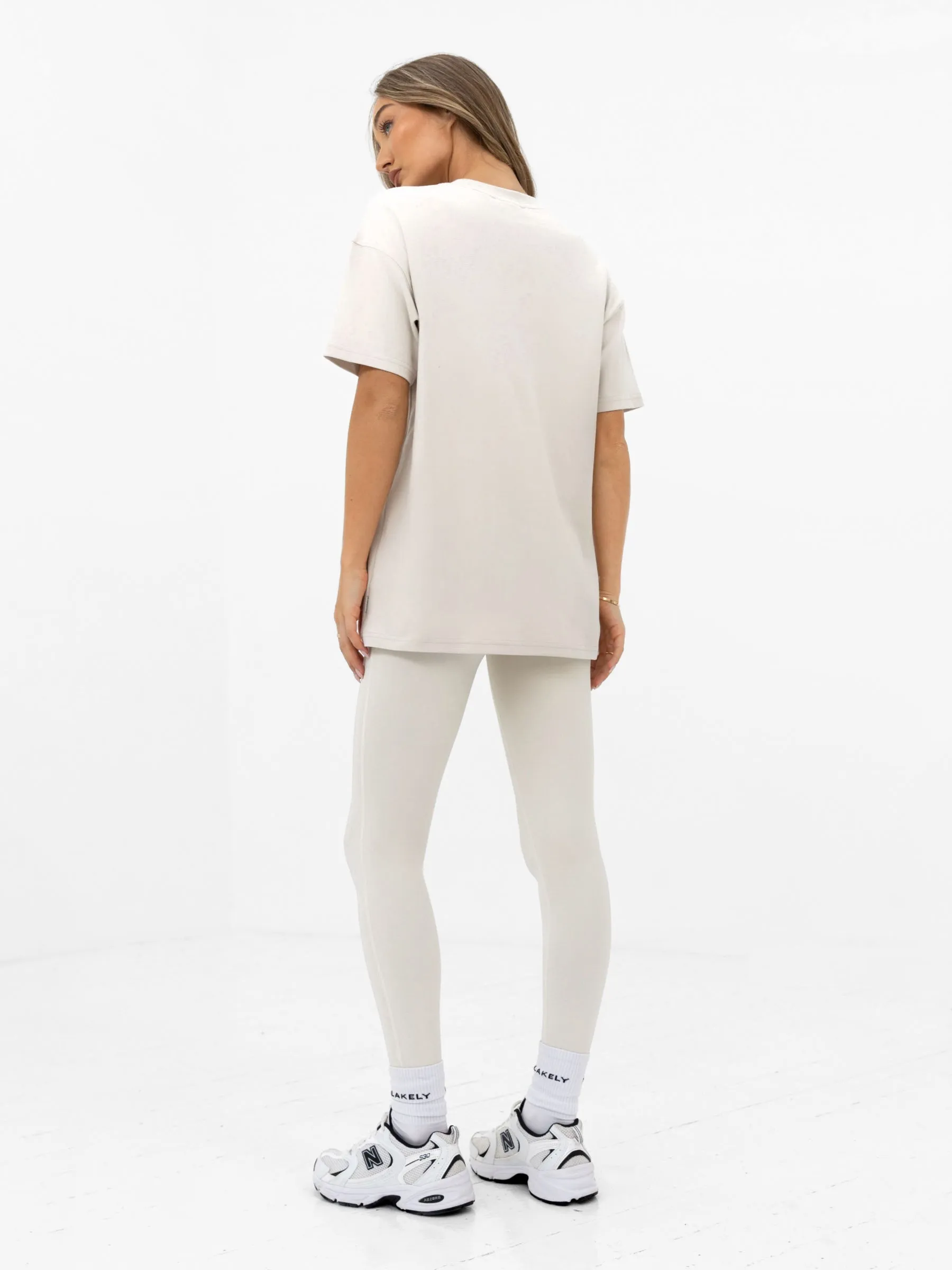 Varsity Oversized T-Shirt - Chalk & True Navy sold by Blakely product image thumbnail 3