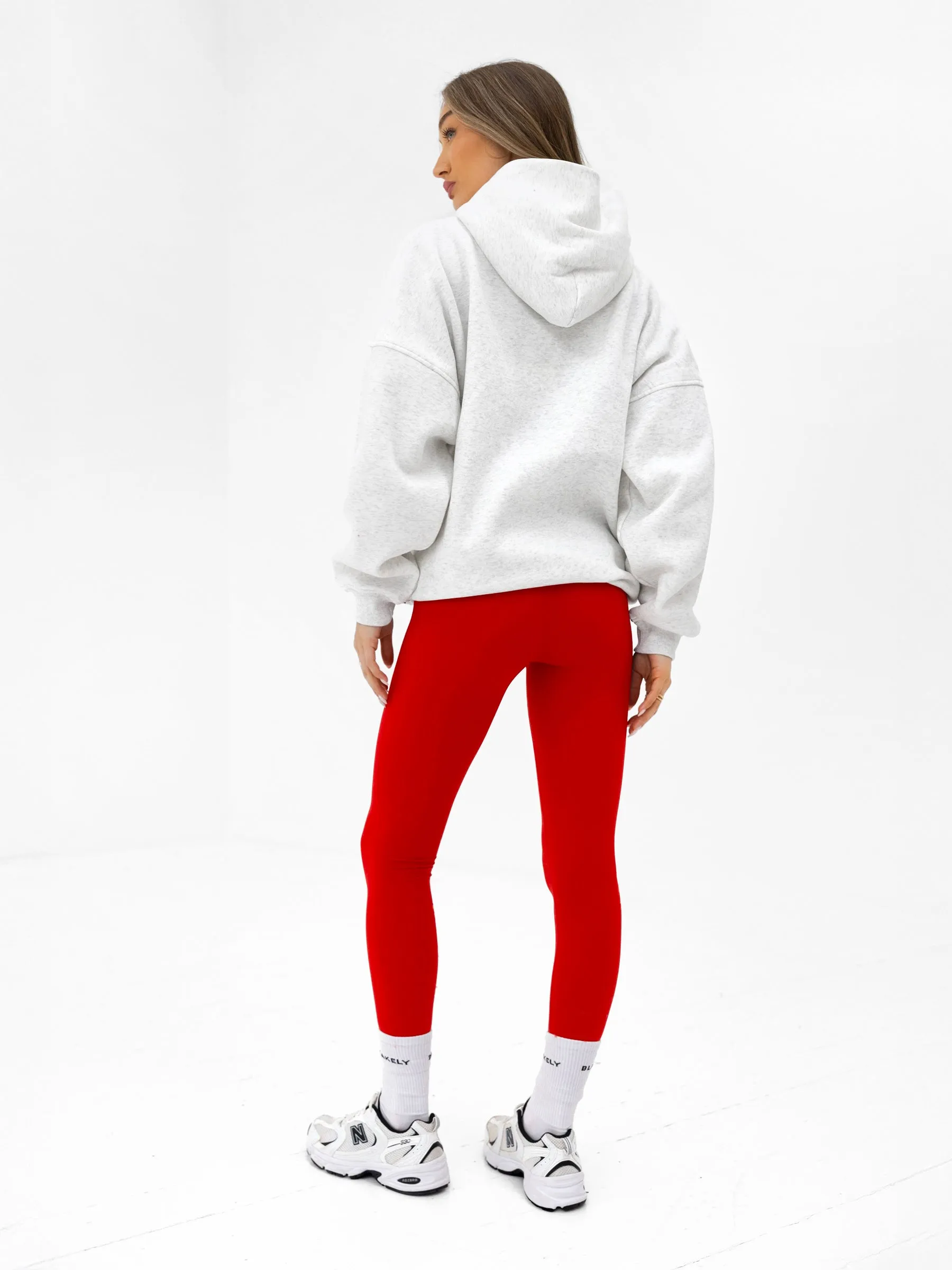 Varsity Oversized Hoodie - Marl White & Chilli Red sold by Blakely product image thumbnail 3