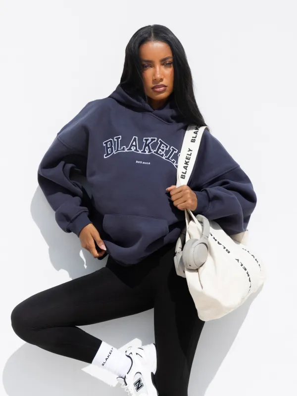 Varsity Oversized Hoodie - True Navy sold by Blakely