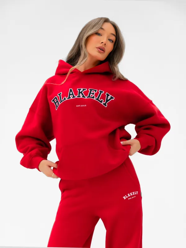 Varsity Oversized Hoodie - Chilli Red sold by Blakely