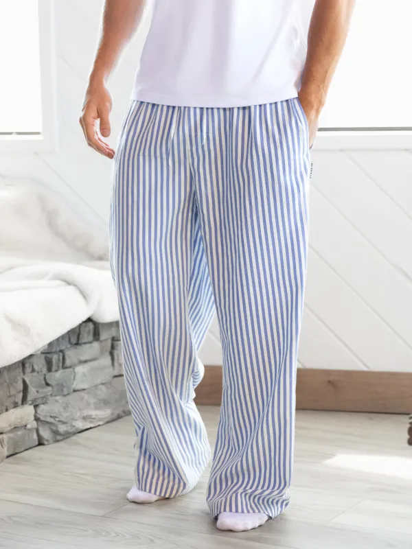 Albie Stripe Trousers - Blue Stripe sold by Blakely