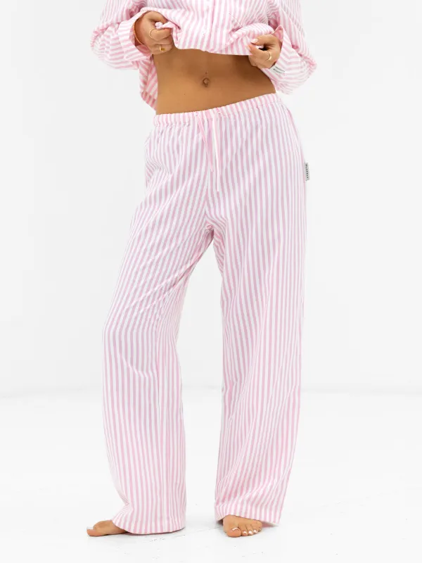 Suki Stripe Trousers - Pink Stripe sold by Blakely