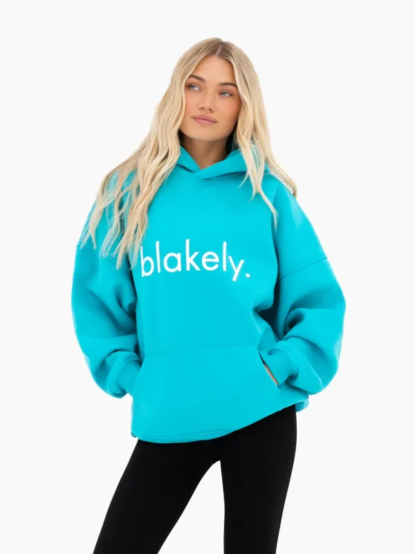 Lila Oversized Hoodie - Aqua sold by Blakely