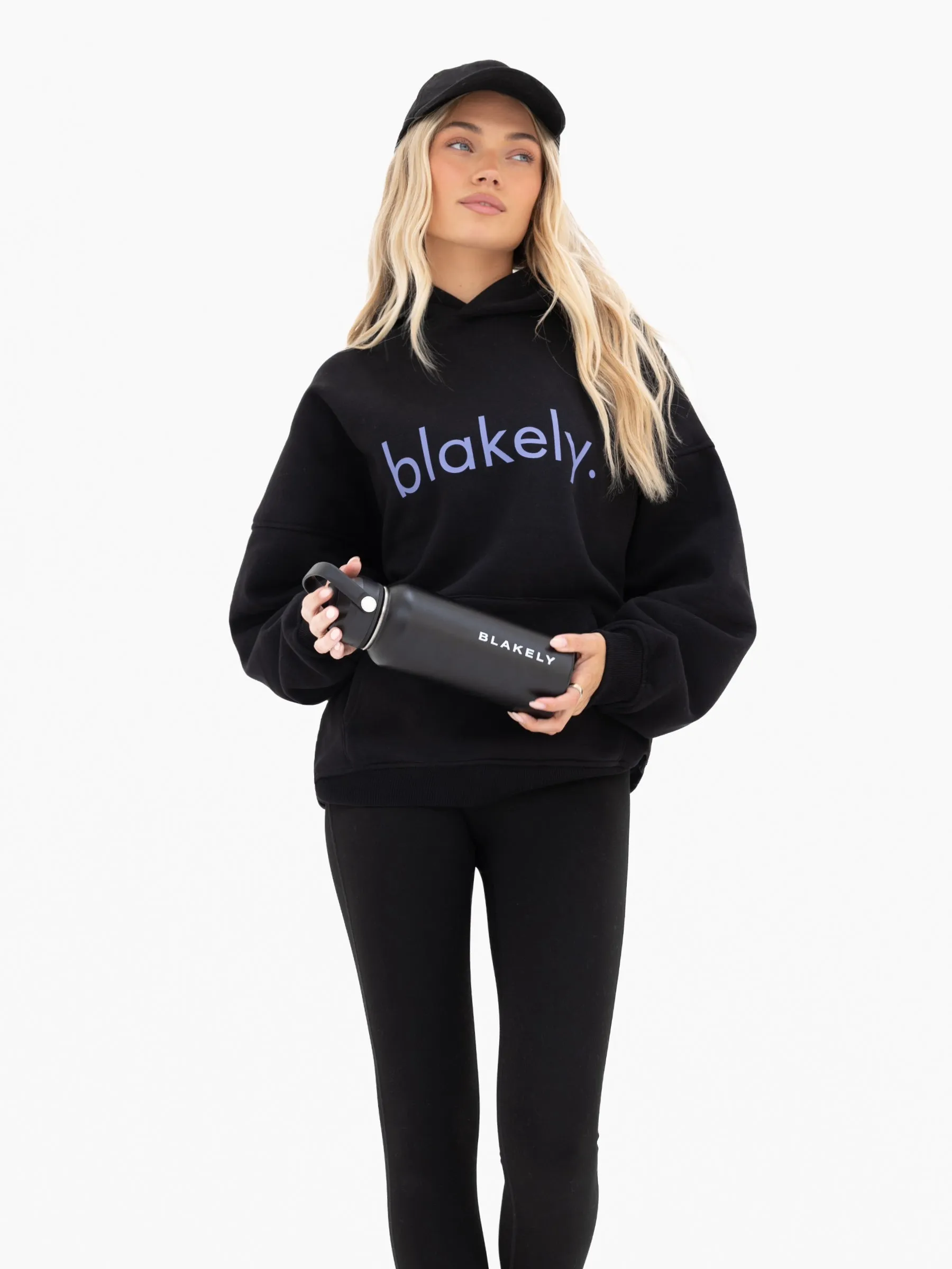 Lila Oversized Hoodie - Black & Ultra Lilac sold by Blakely product image thumbnail 4