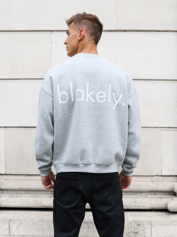 Enzo Relaxed Jumper - Marl Grey sold by Blakely