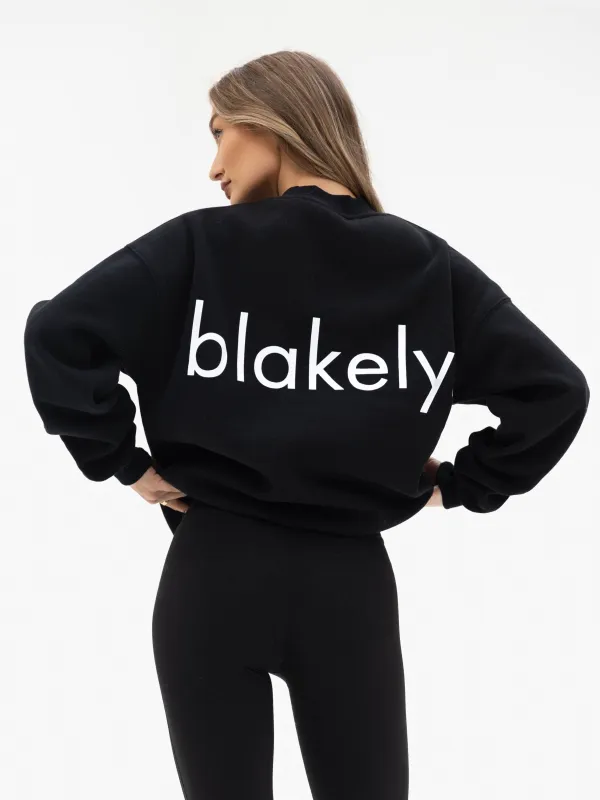 Thea Oversized Jumper - Black sold by Blakely