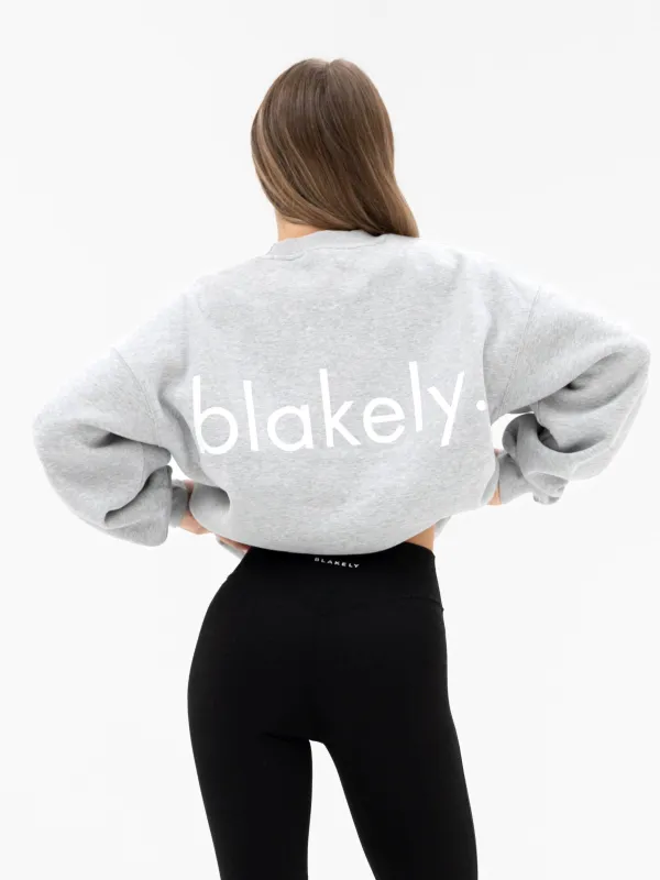 Thea Oversized Jumper - Marl Grey sold by Blakely