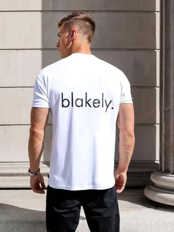 Enzo Relaxed T-Shirt - White & Black sold by Blakely