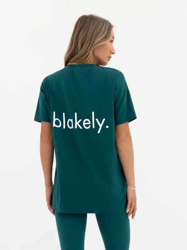 Thea Oversized T-Shirt - Deep Green sold by Blakely