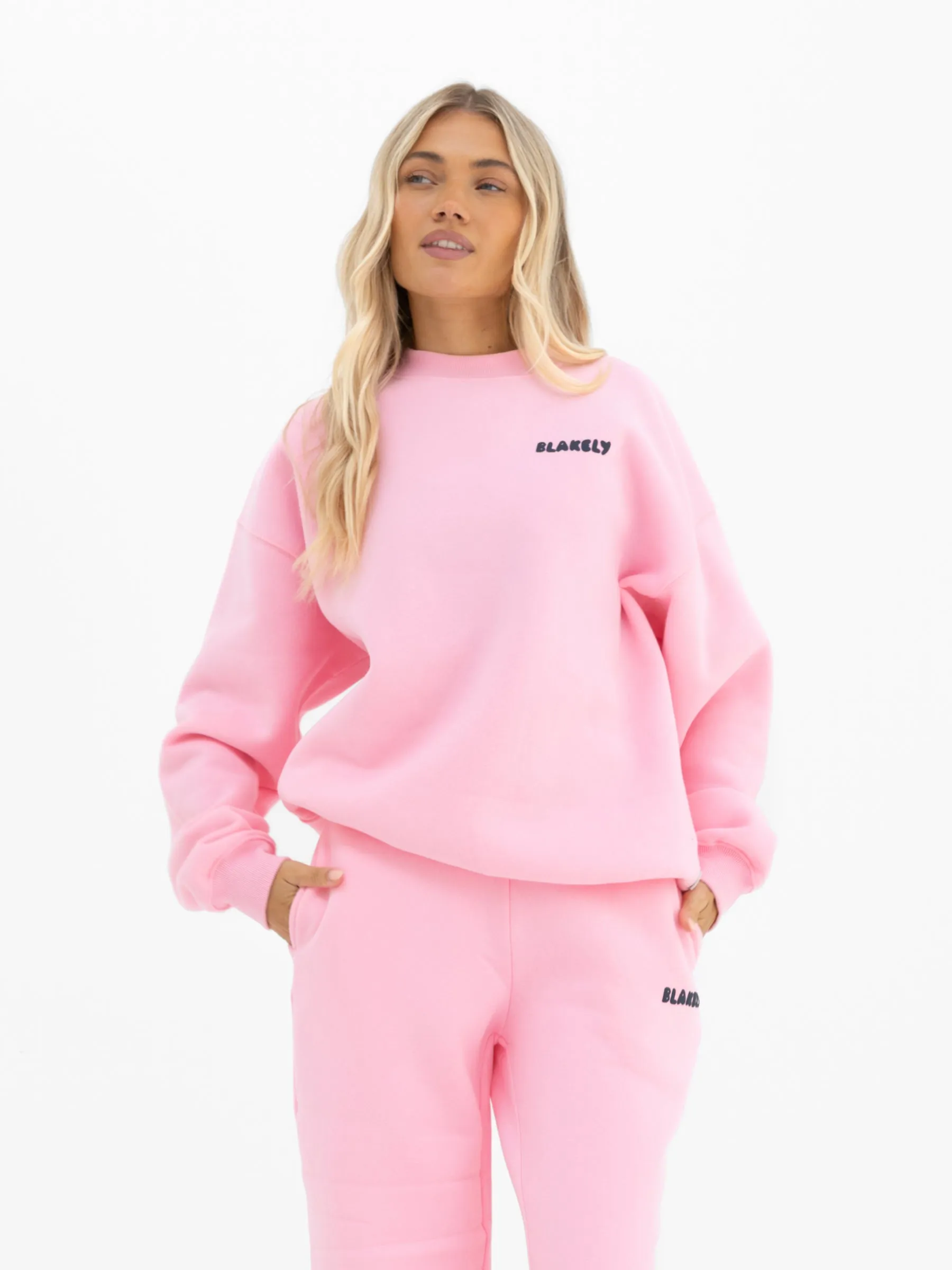 Cloud Print Oversized Jumper - Powder Pink sold by Blakely product image thumbnail 2