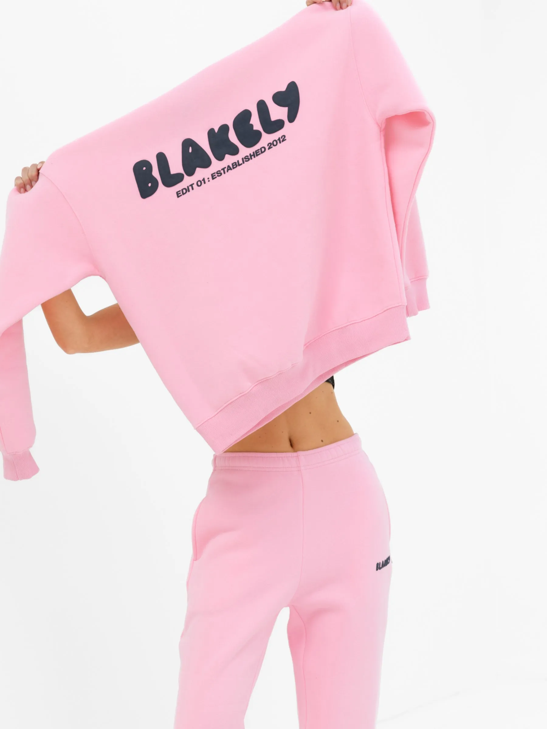 Cloud Print Oversized Jumper - Powder Pink sold by Blakely product image thumbnail 5