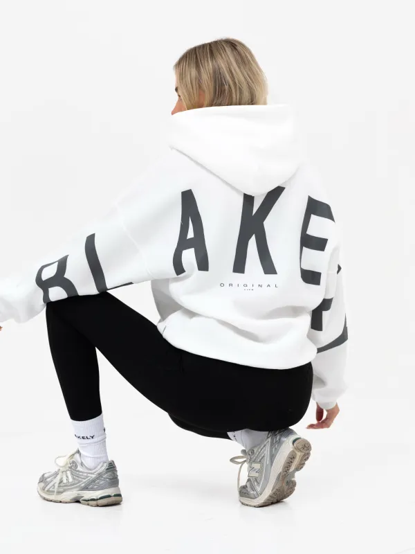 Isabel Oversized Hoodie - Flat White & Graphite sold by Blakely