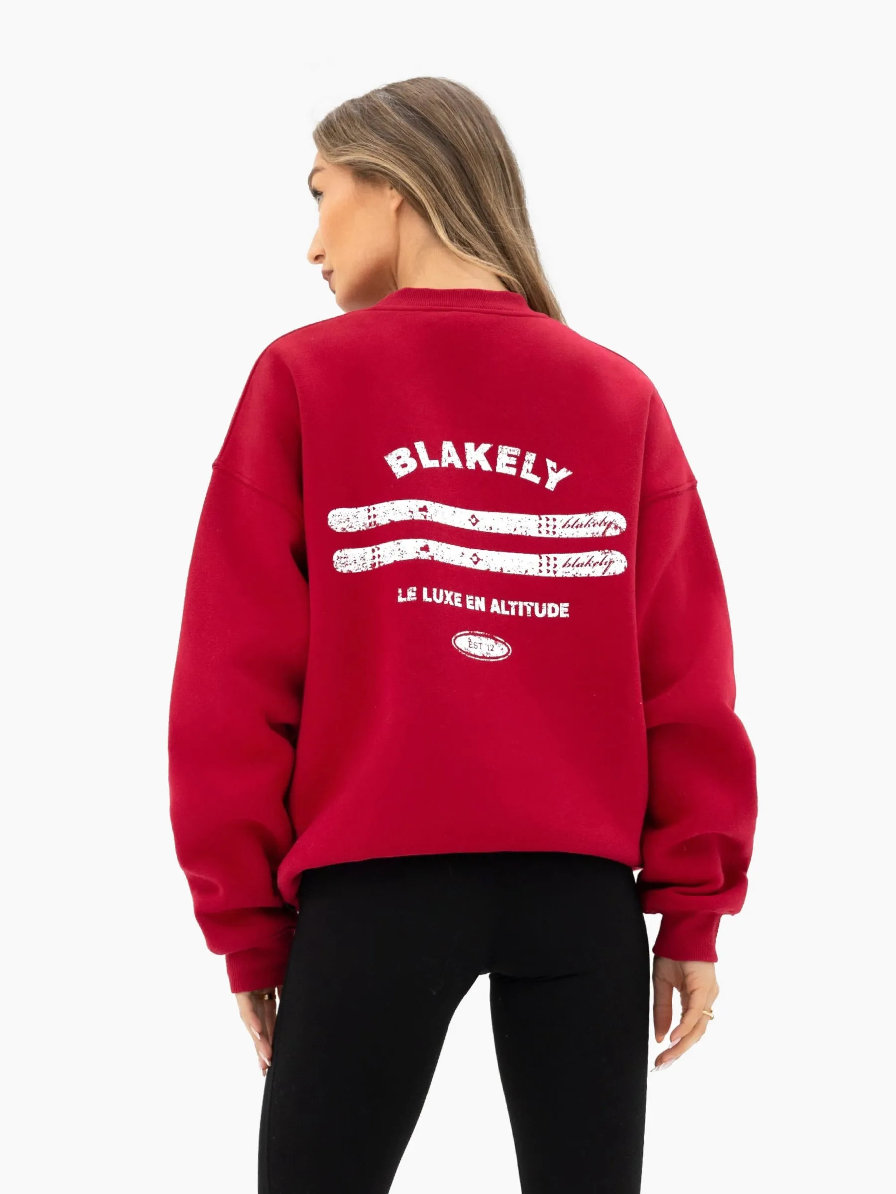 Sloane Ski Oversized Jumper - Cherry Red sold by Blakely