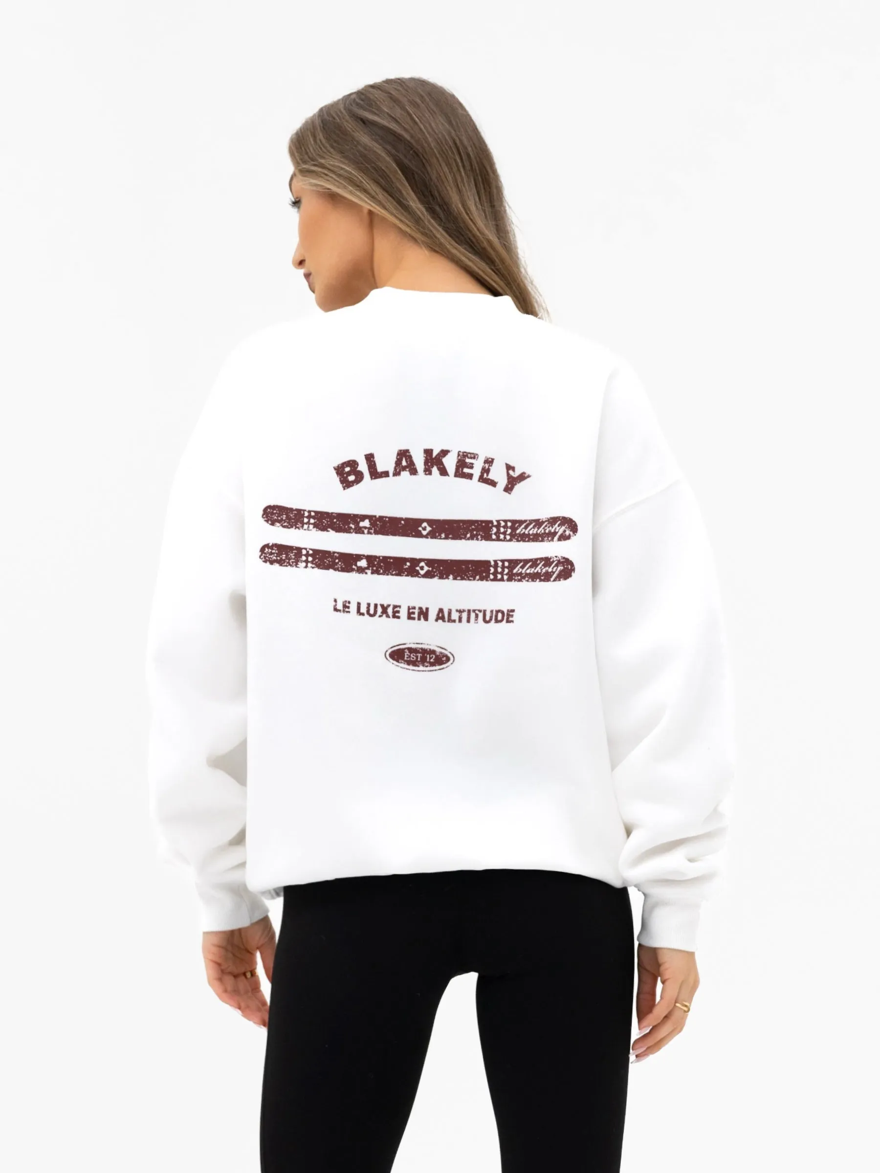 Sloane Ski Oversized Jumper - White sold by Blakely