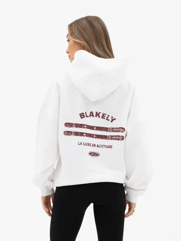 Sloane Ski Oversized Hoodie - White sold by Blakely