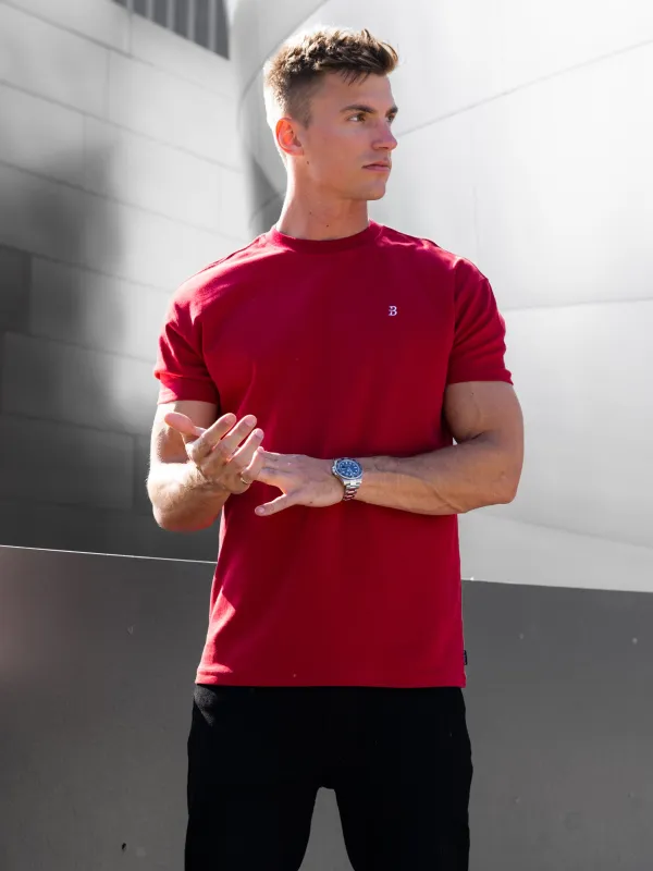 Conrad Relaxed Anchor T-Shirt - Red sold by Blakely