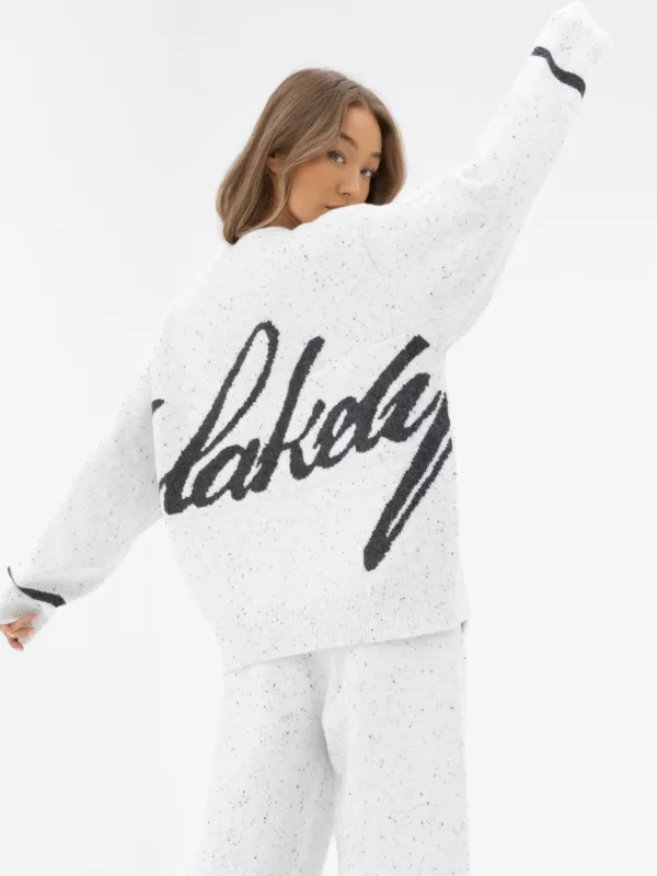 Margot Oversized Knitted Jumper - Cloud Grey made by Blakely