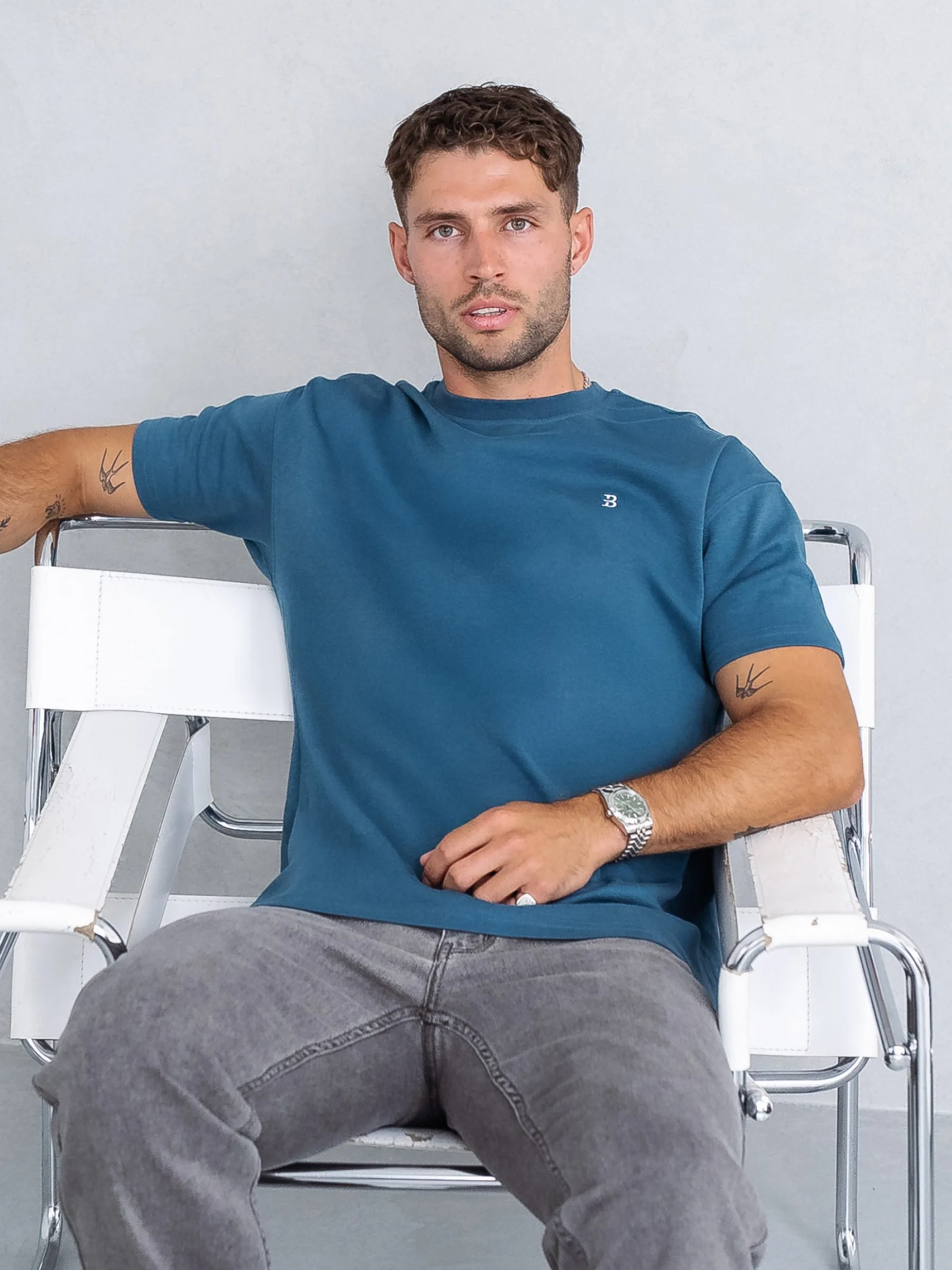 Conrad Relaxed Anchor T-Shirt - Teal Green sold by Blakely