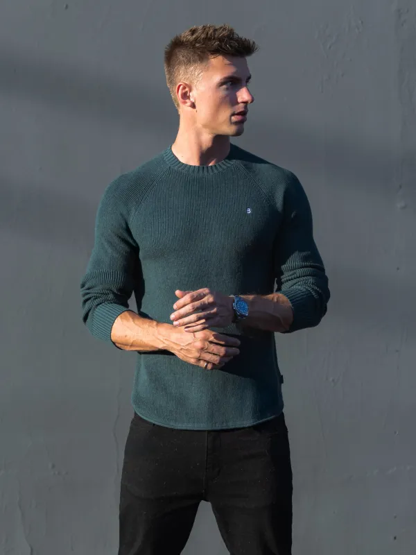 Olton Anchor Knit Jumper - Teal Green sold by Blakely