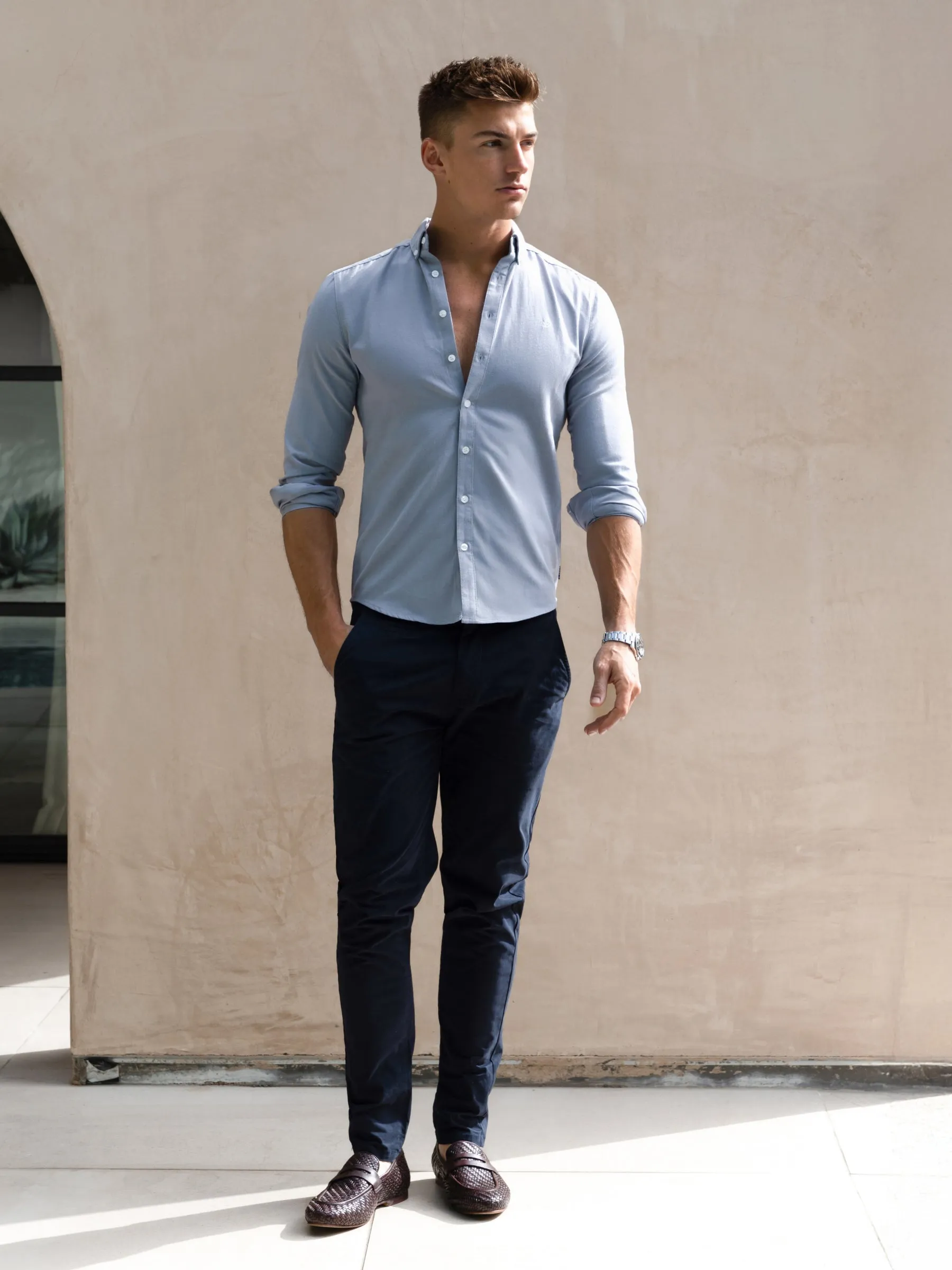 Conrad Long Sleeve Shirt - Steel Blue sold by Blakely product image thumbnail 2