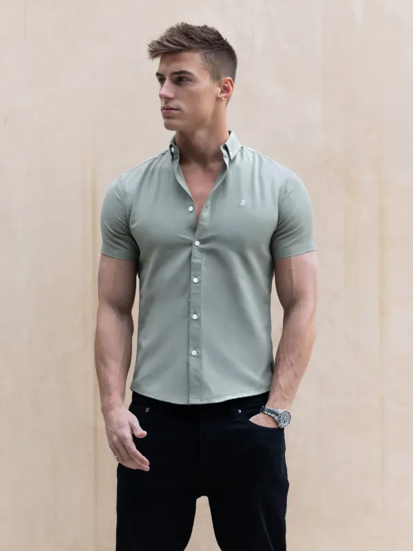 Conrad Short Sleeve Shirt - Olive sold by Blakely