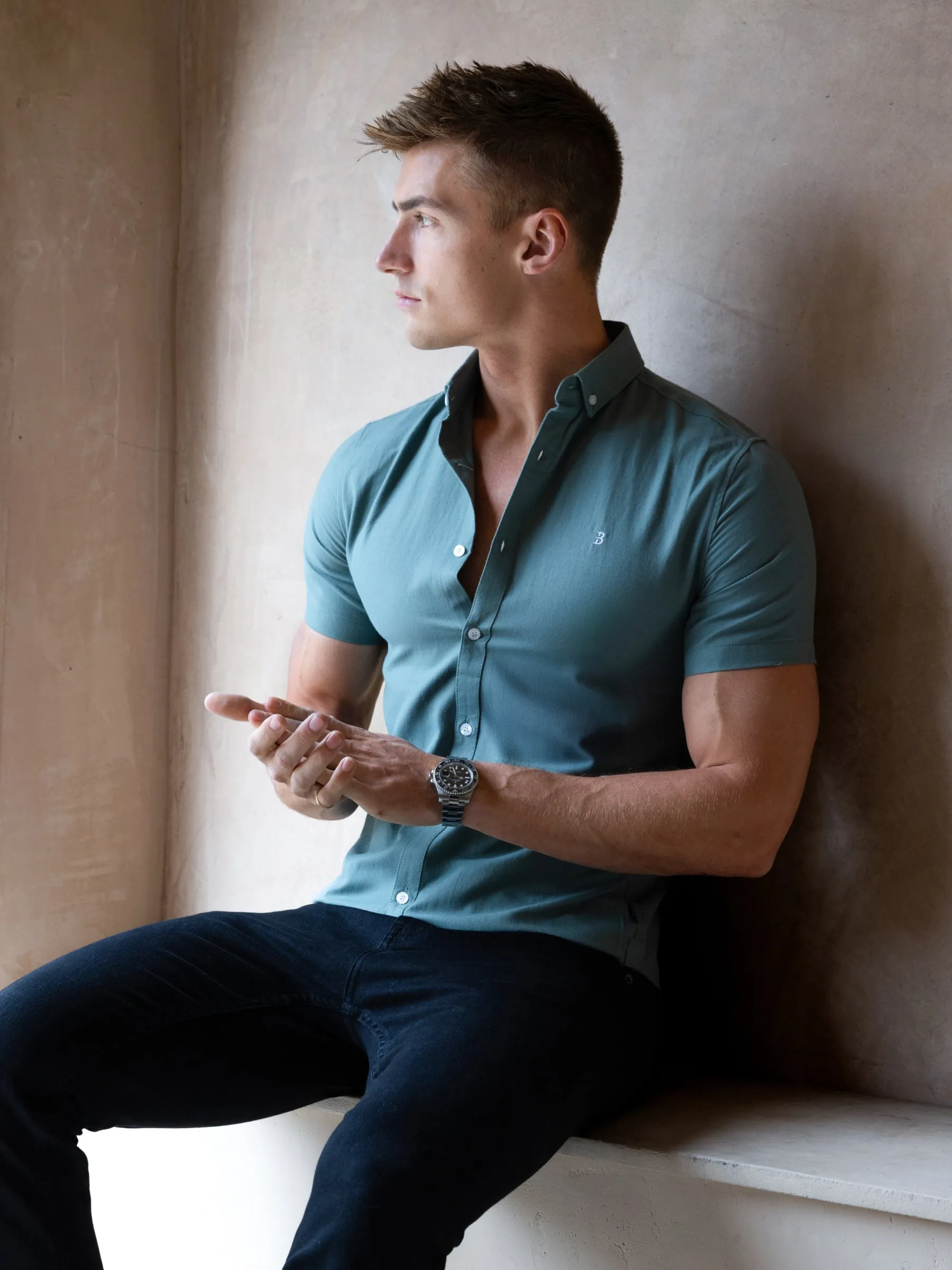Conrad Short Sleeve Shirt - Sage Green sold by Blakely product image thumbnail 4