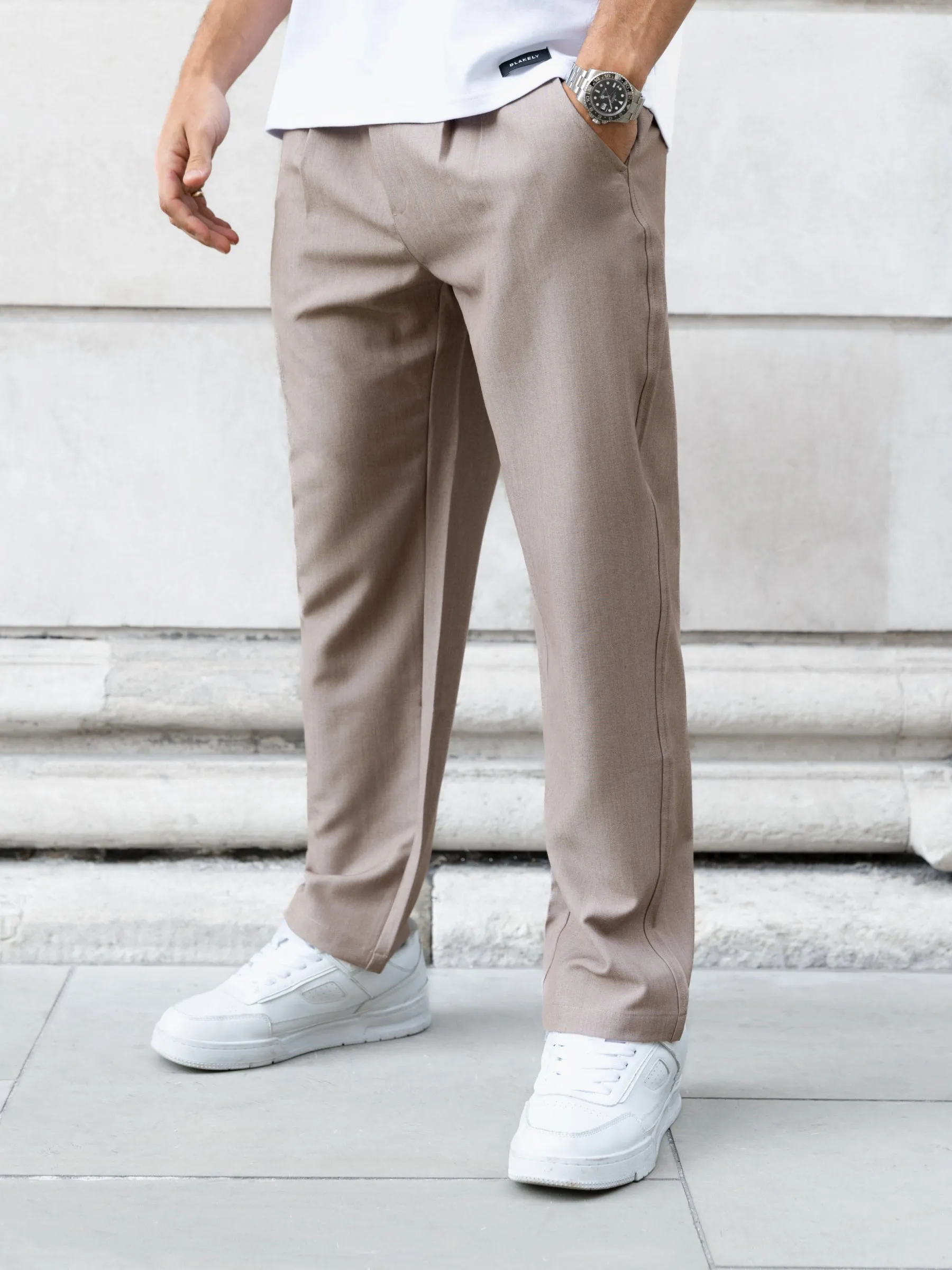 Anston Stretch Chinos - Light Brown sold by Blakely