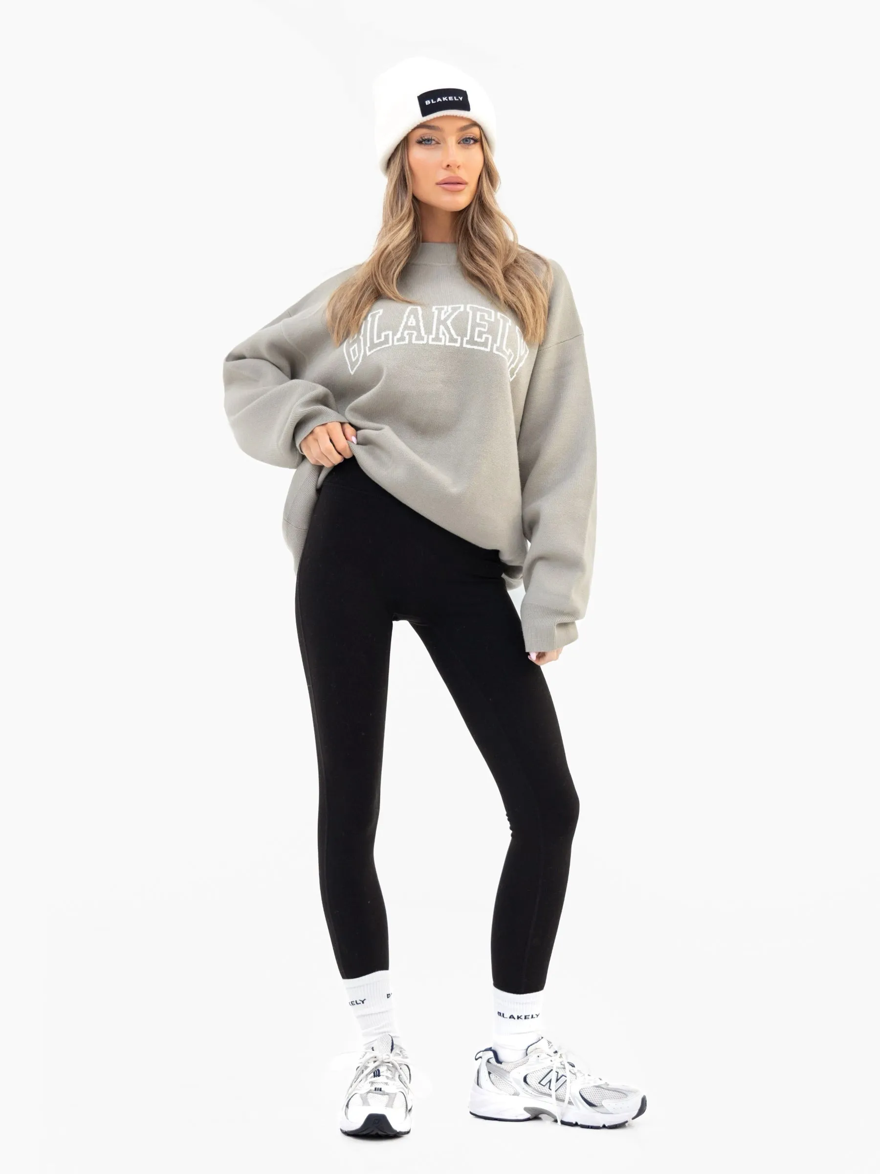 Varsity Oversized Knitted Jumper - Green sold by Blakely product image thumbnail 5