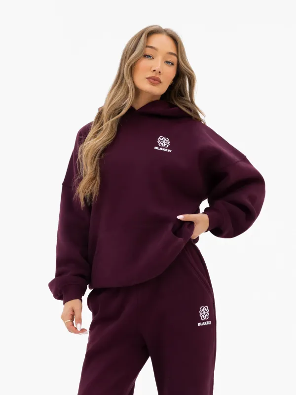 Iris Oversized Hoodie - Deep Burgundy sold by Blakely