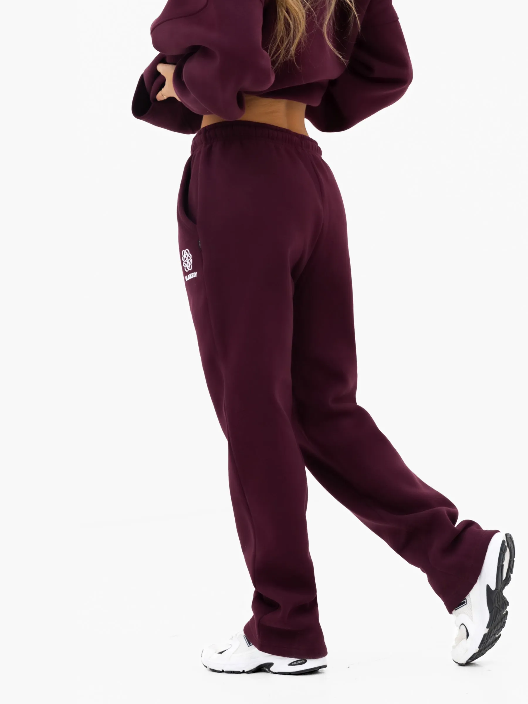 Iris Wide Leg Sweatpants - Deep Burgundy sold by Blakely product image thumbnail 2
