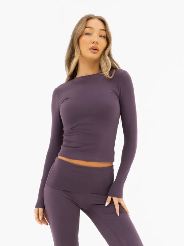 Lucia Long Sleeve Top - Plum sold by Blakely
