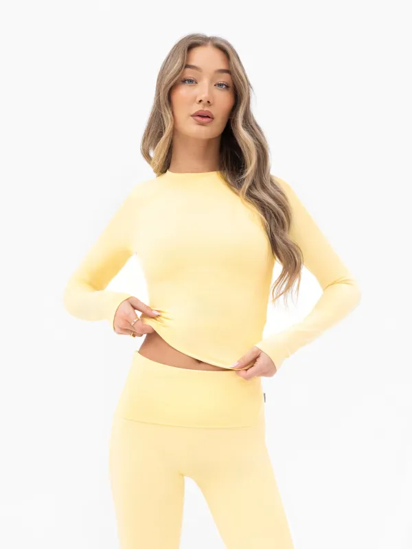 Lucia Long Sleeve Top - Butter Yellow sold by Blakely