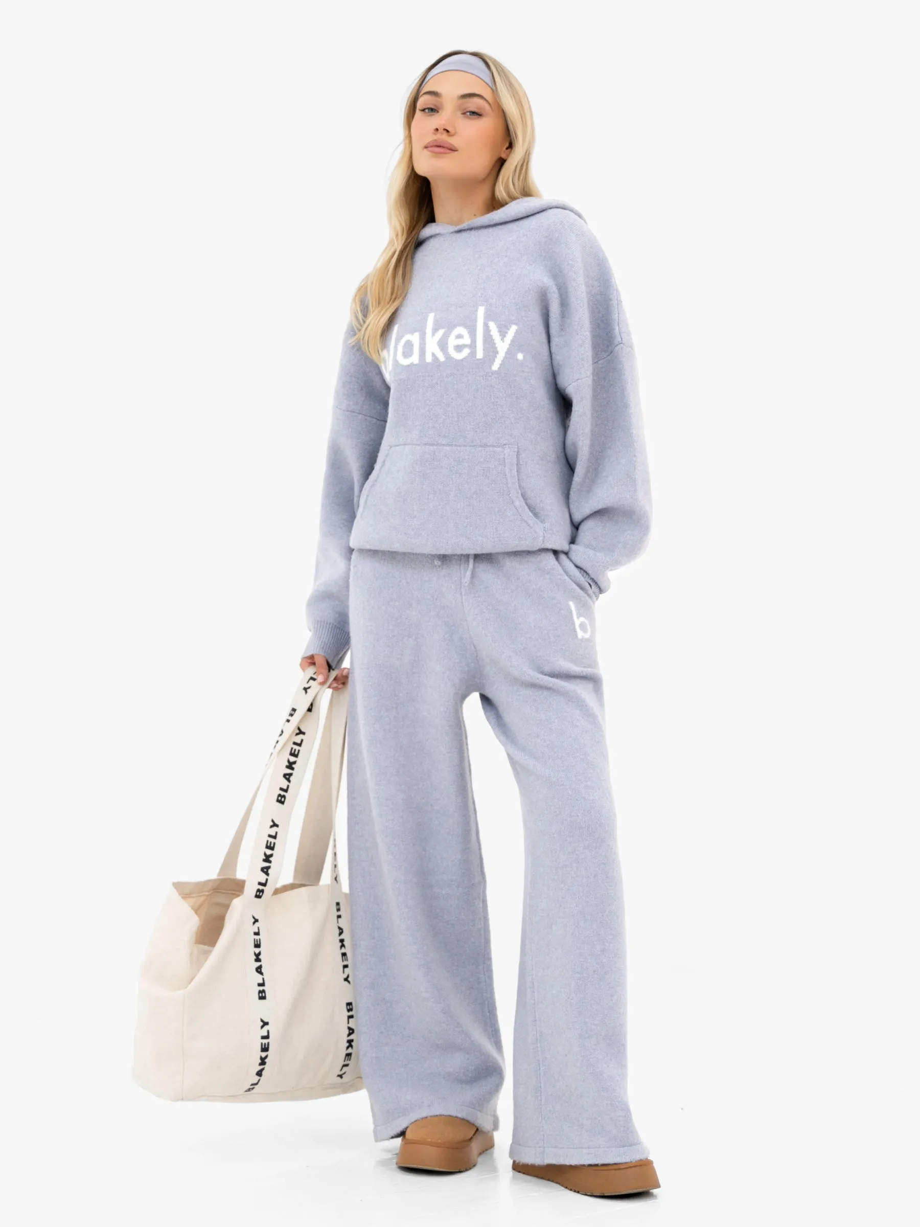 Mabel Oversized Knitted Hoodie - Pale Lilac sold by Blakely product image thumbnail 4