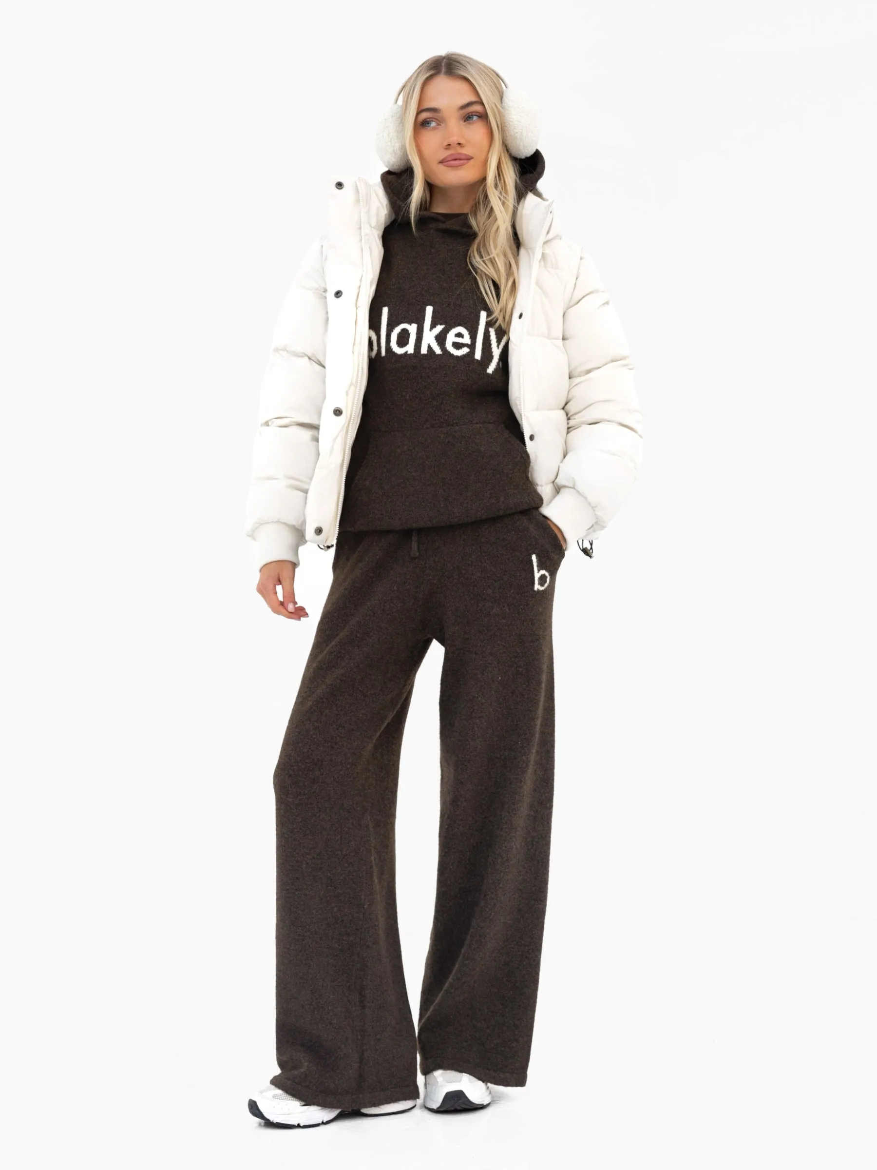 Mabel Oversized Knitted Hoodie - Chocolate Brown sold by Blakely product image thumbnail 3