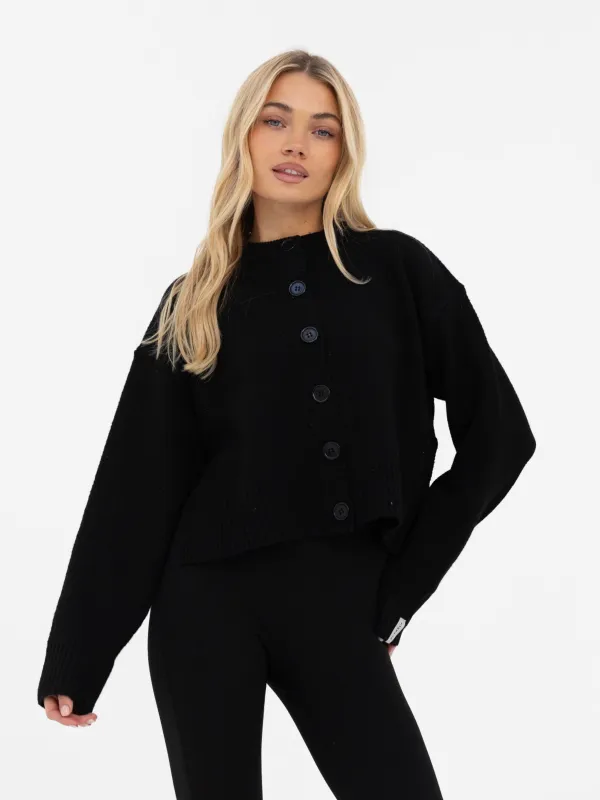 Mabel Button Up Cardigan - Black sold by Blakely