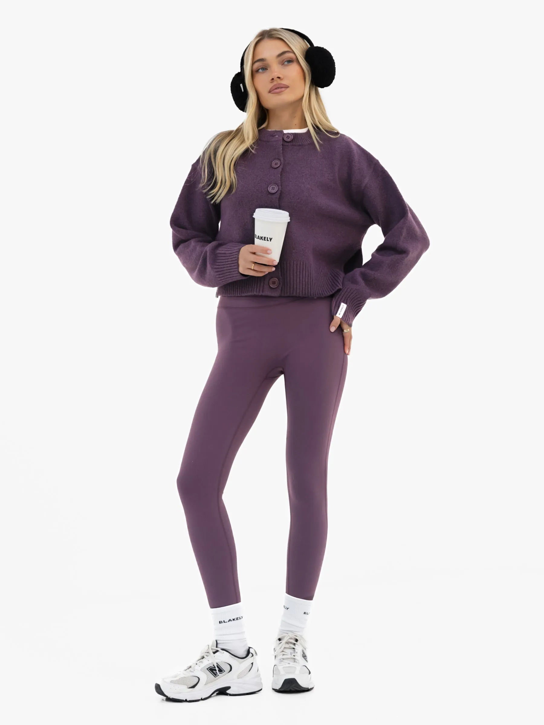 Mabel Button Up Cardigan - Plum sold by Blakely product image thumbnail 3