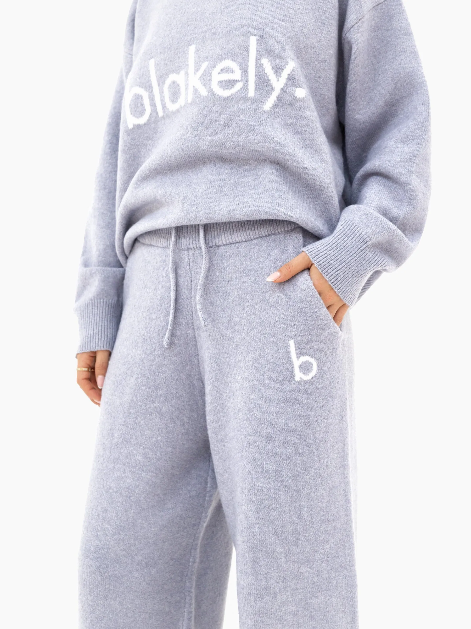Mabel Knitted Wide Leg Sweatpants - Pale Lilac sold by Blakely product image thumbnail 4