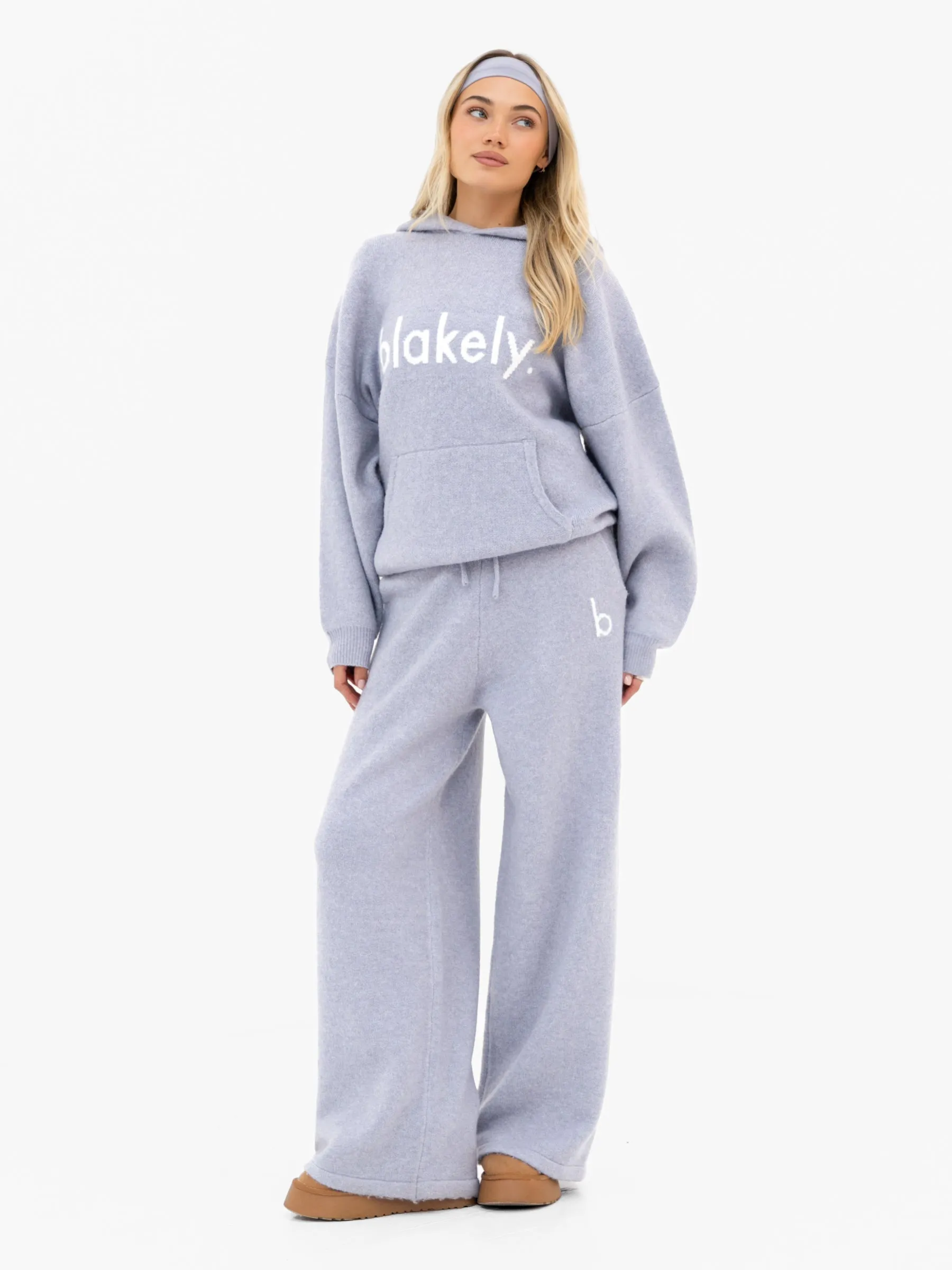Mabel Knitted Wide Leg Sweatpants - Pale Lilac sold by Blakely product image thumbnail 3