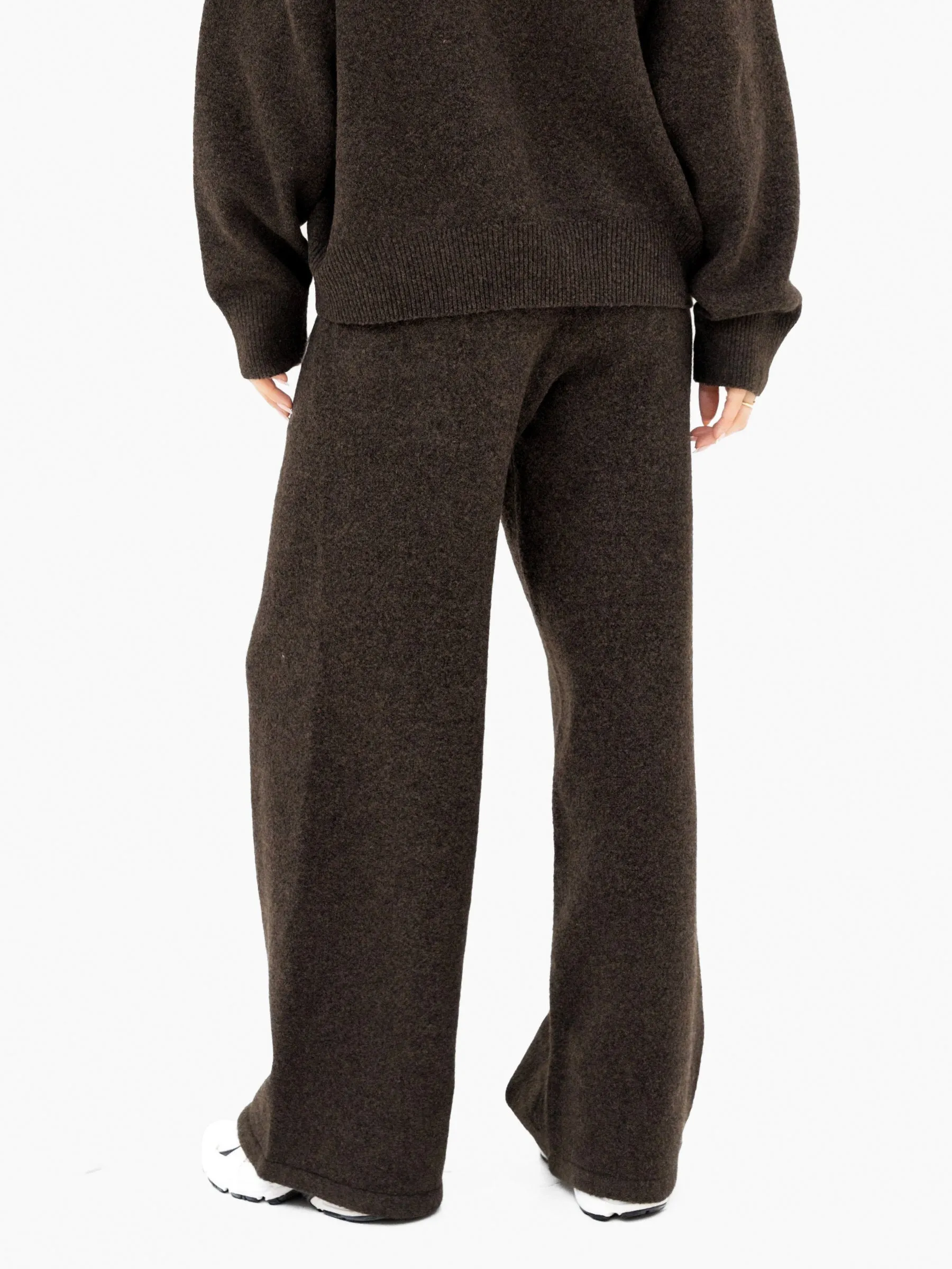 Mabel Knitted Wide Leg Sweatpants - Chocolate Brown sold by Blakely product image thumbnail 2