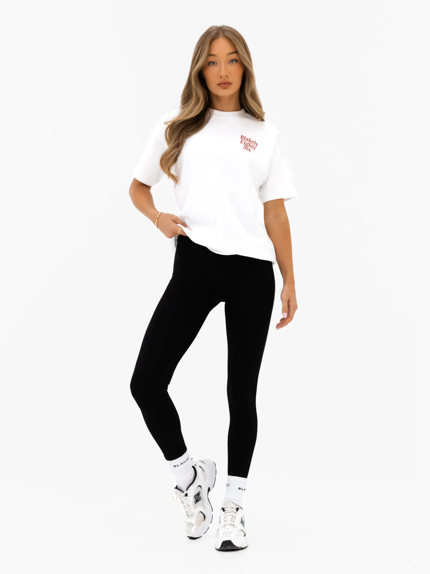 Romi Oversized T-Shirt - Flat White & Washed Red sold by Blakely product image thumbnail 4