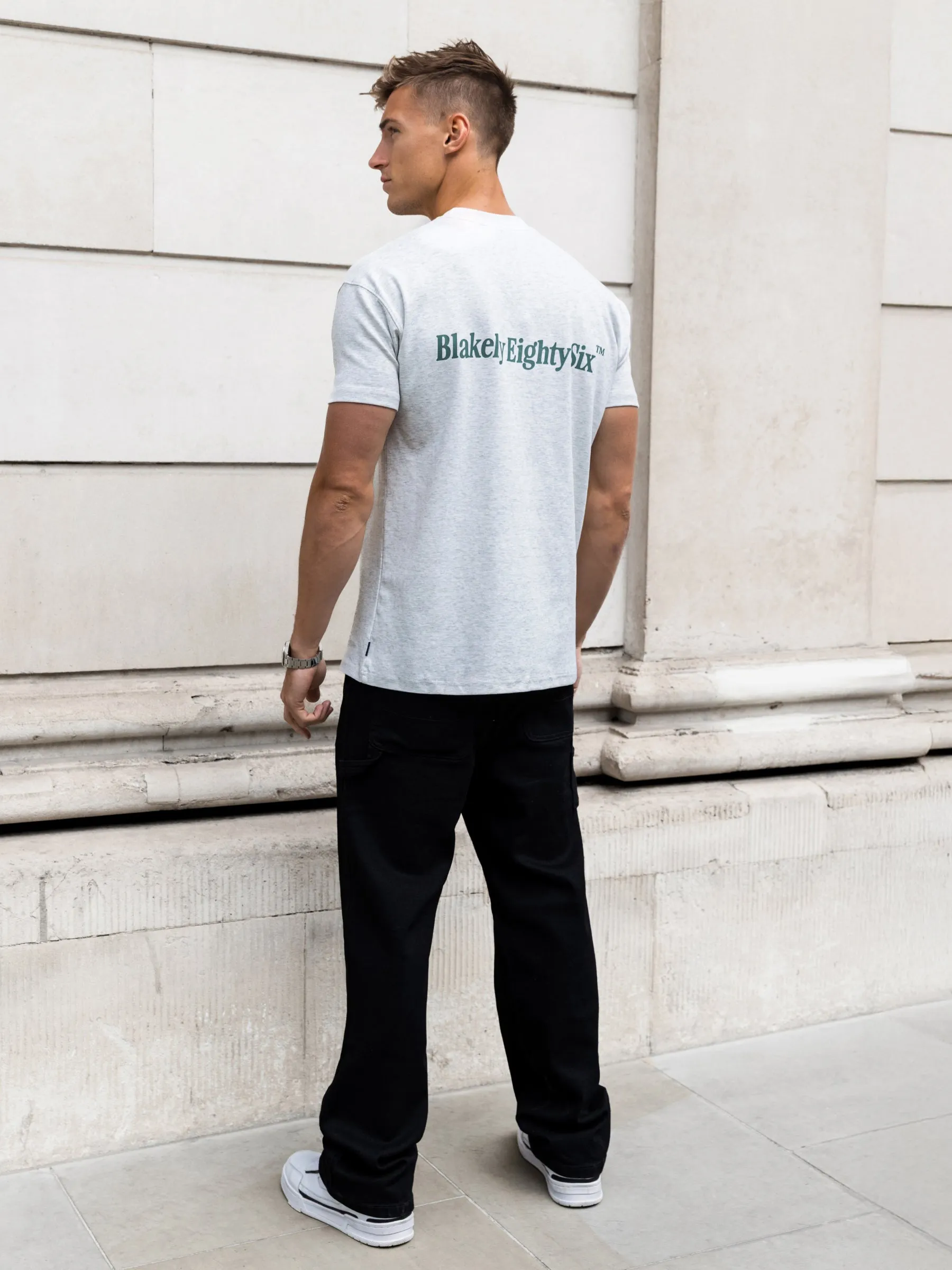 Luke Relaxed T-Shirt - Marl Grey sold by Blakely product image thumbnail 3