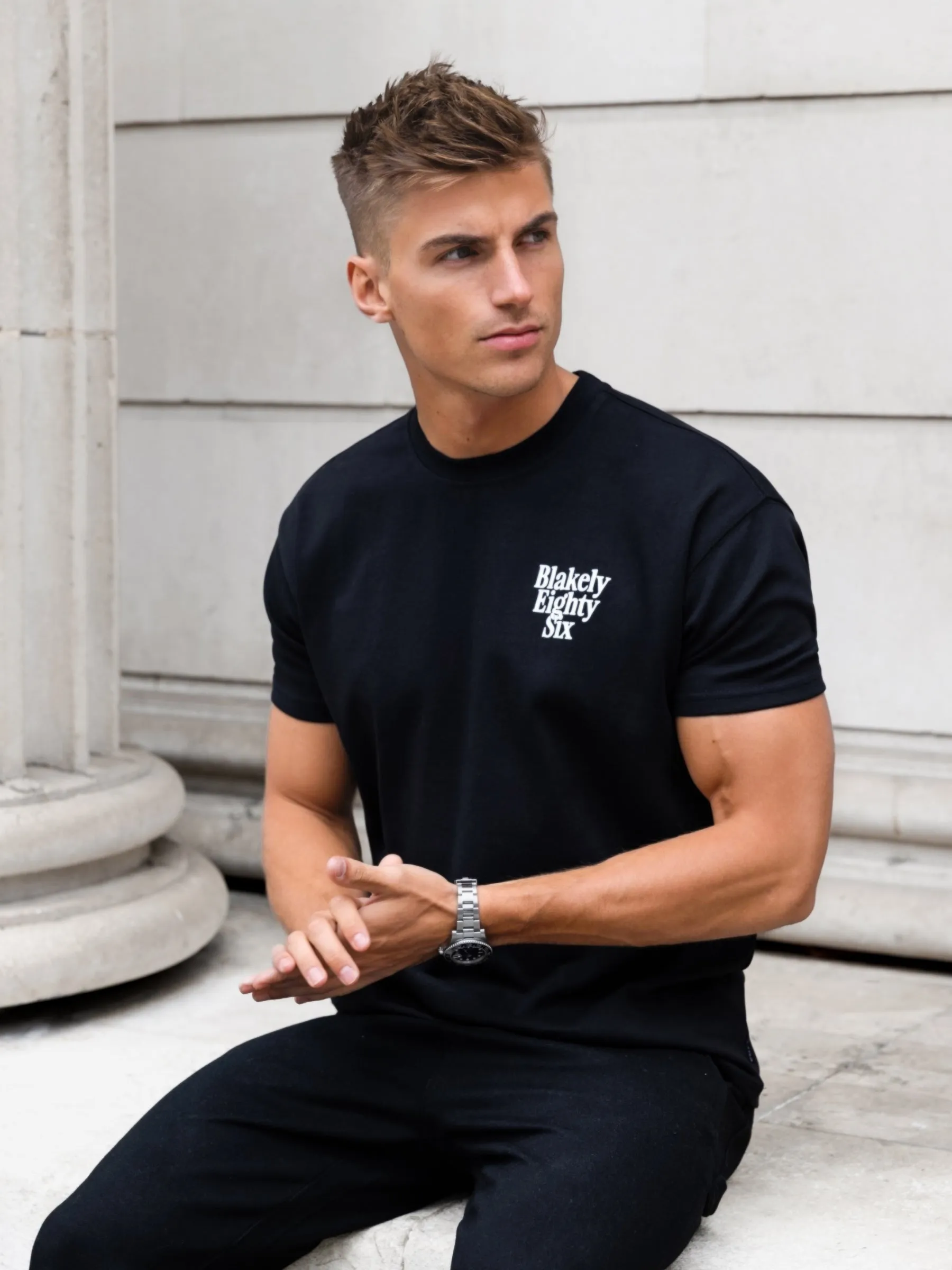 Luke Relaxed T-Shirt - Black sold by Blakely product image thumbnail 2