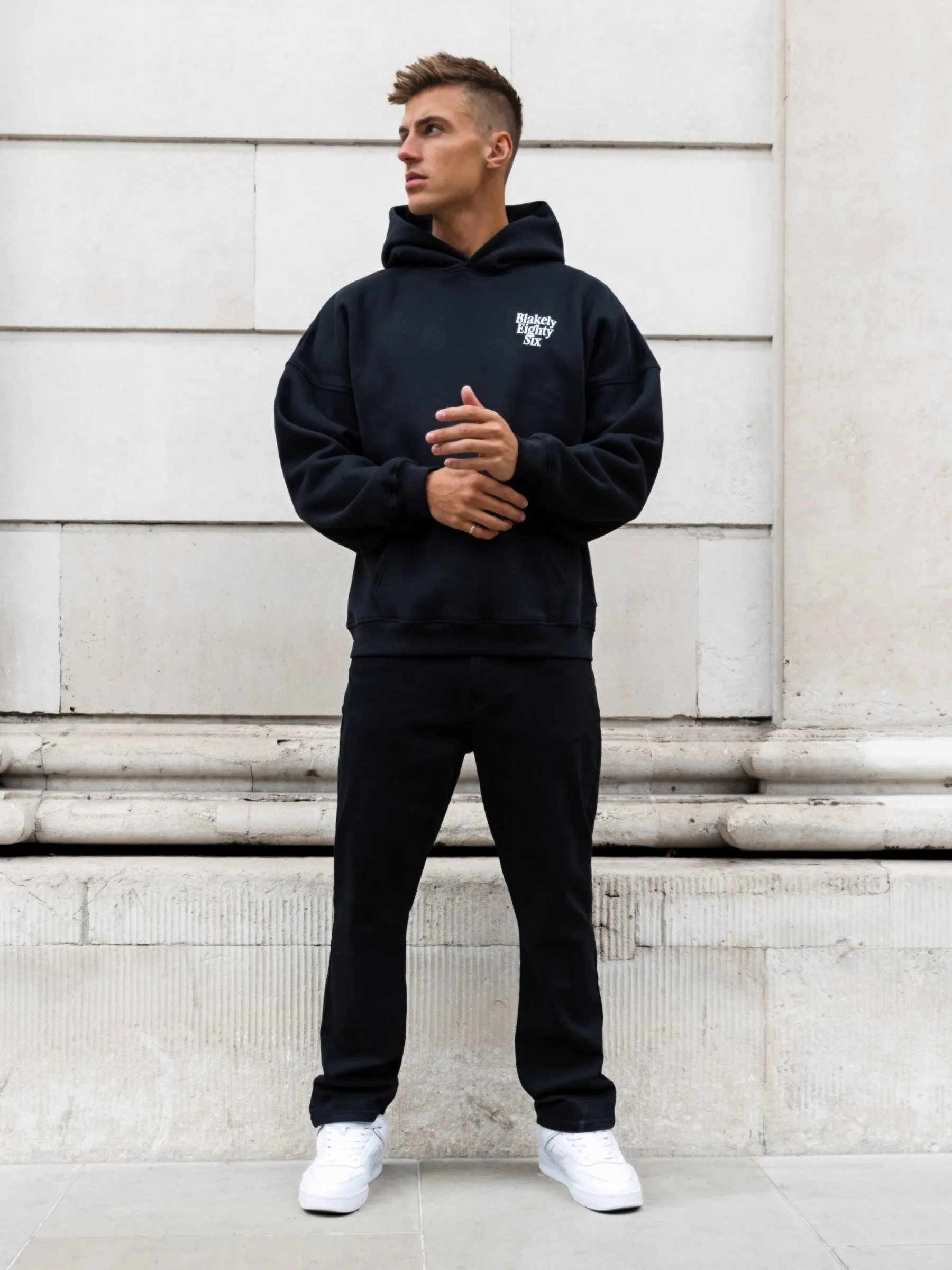 Luke Relaxed Hoodie - Black sold by Blakely product image thumbnail 5
