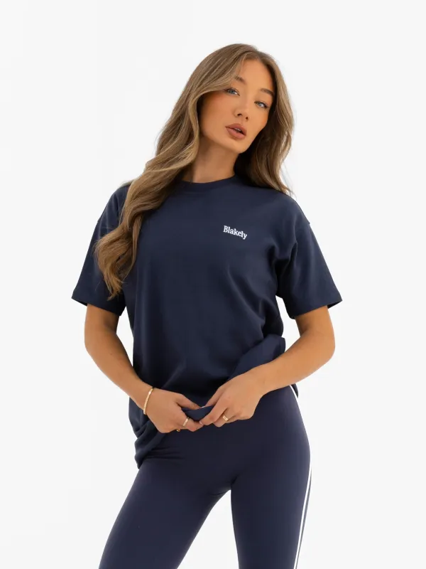 Jada Oversized T-Shirt - True Navy sold by Blakely