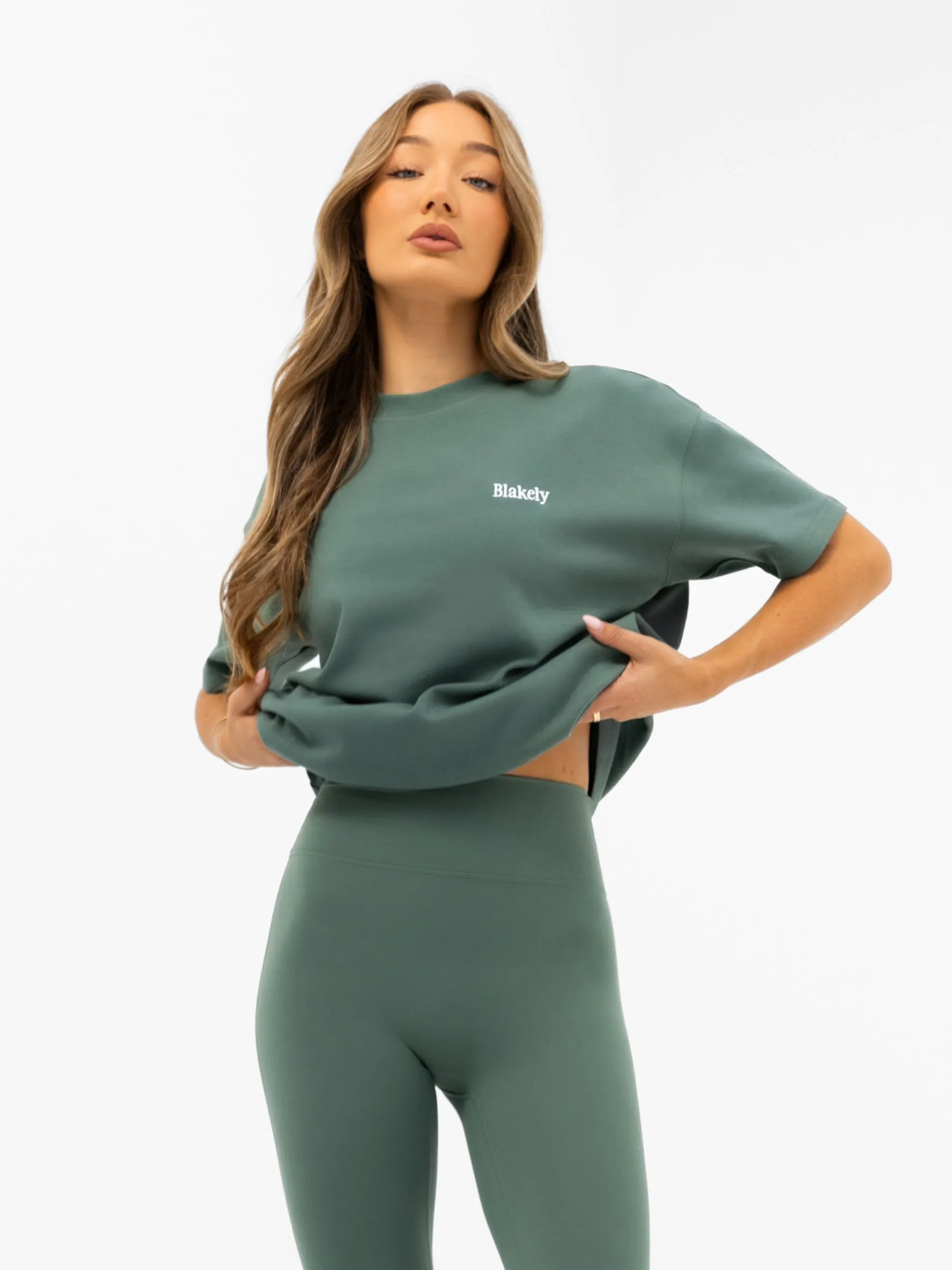 Jada Oversized T-Shirt - Vintage Green sold by Blakely