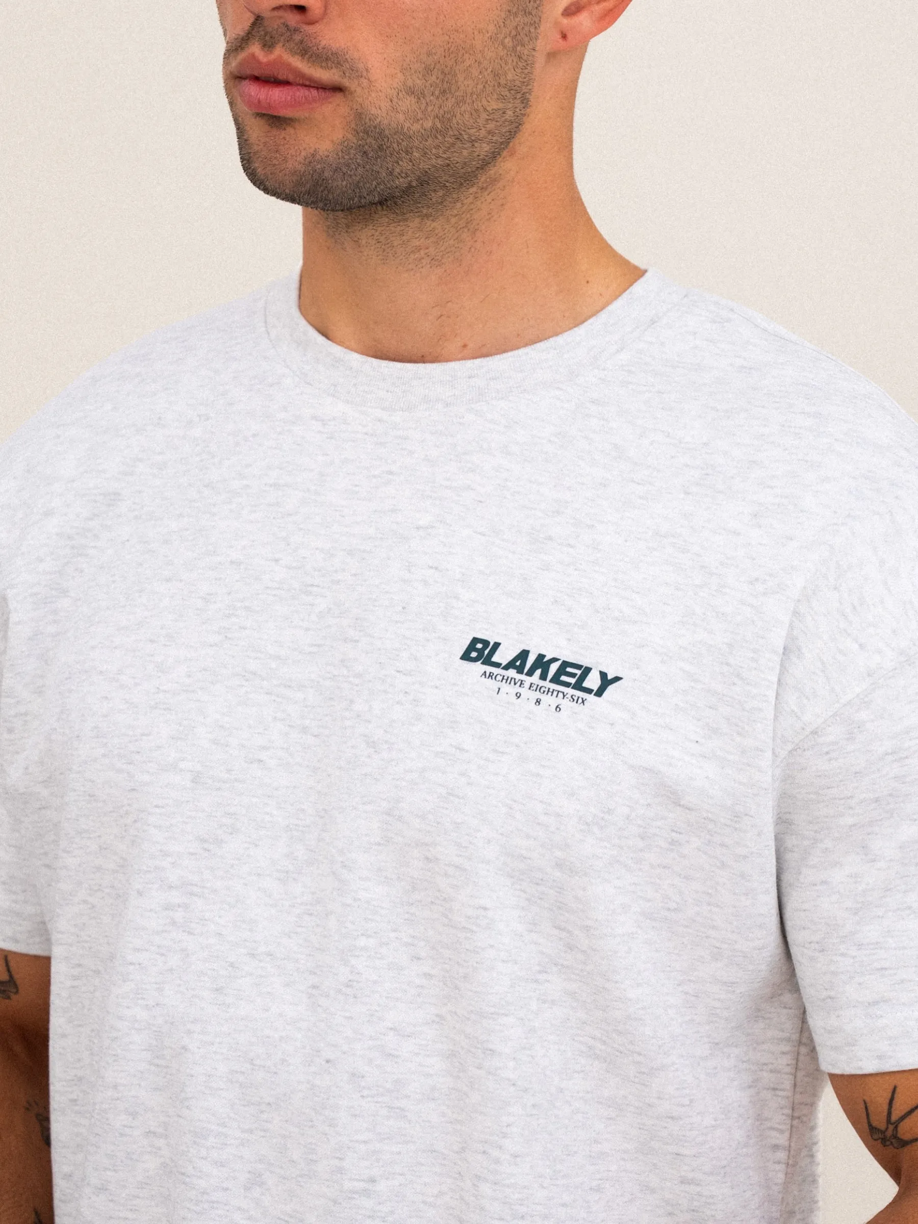 Odell Relaxed T-Shirt - Marl Grey sold by Blakely product image thumbnail 4